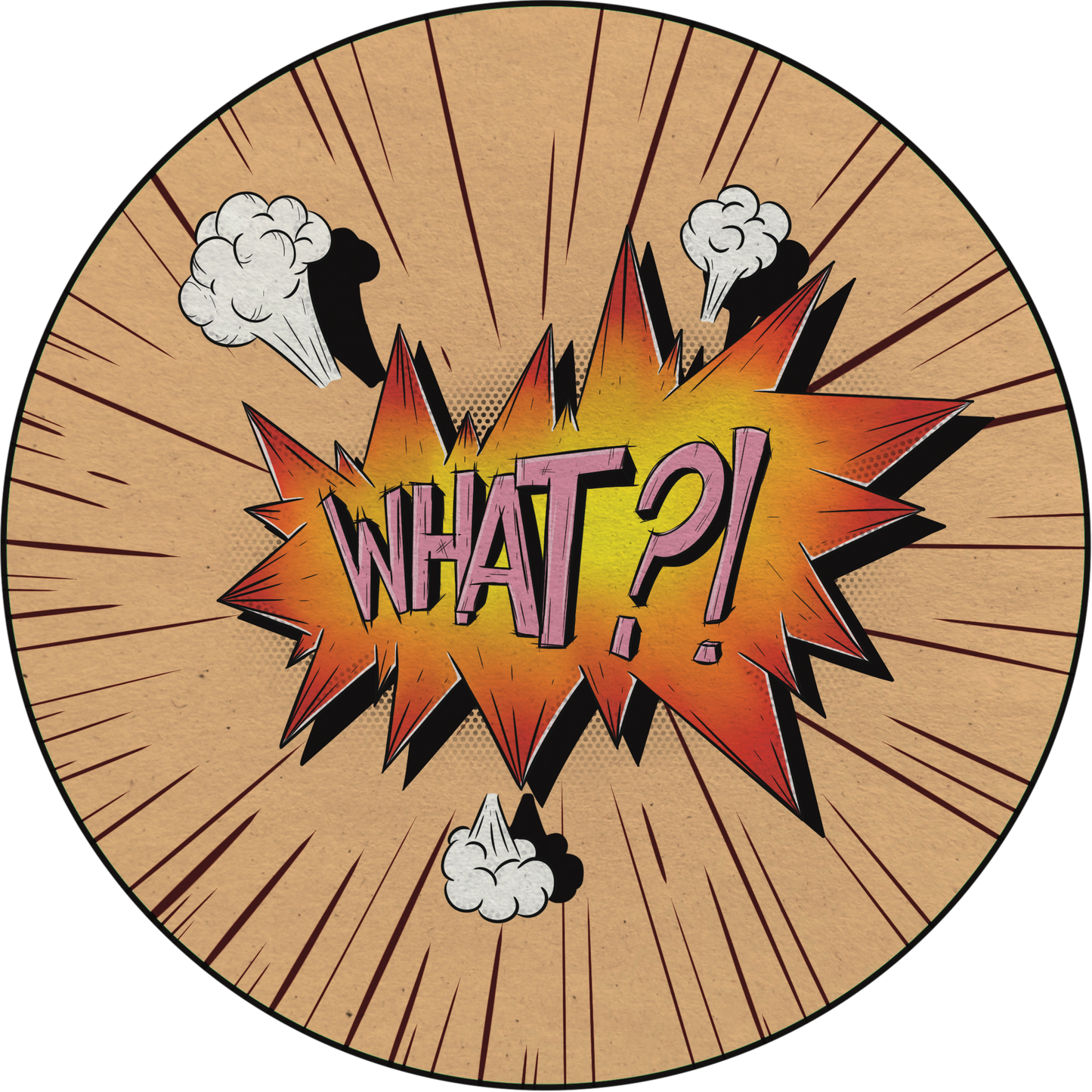 Sticker "WHAT ?!" 5cm