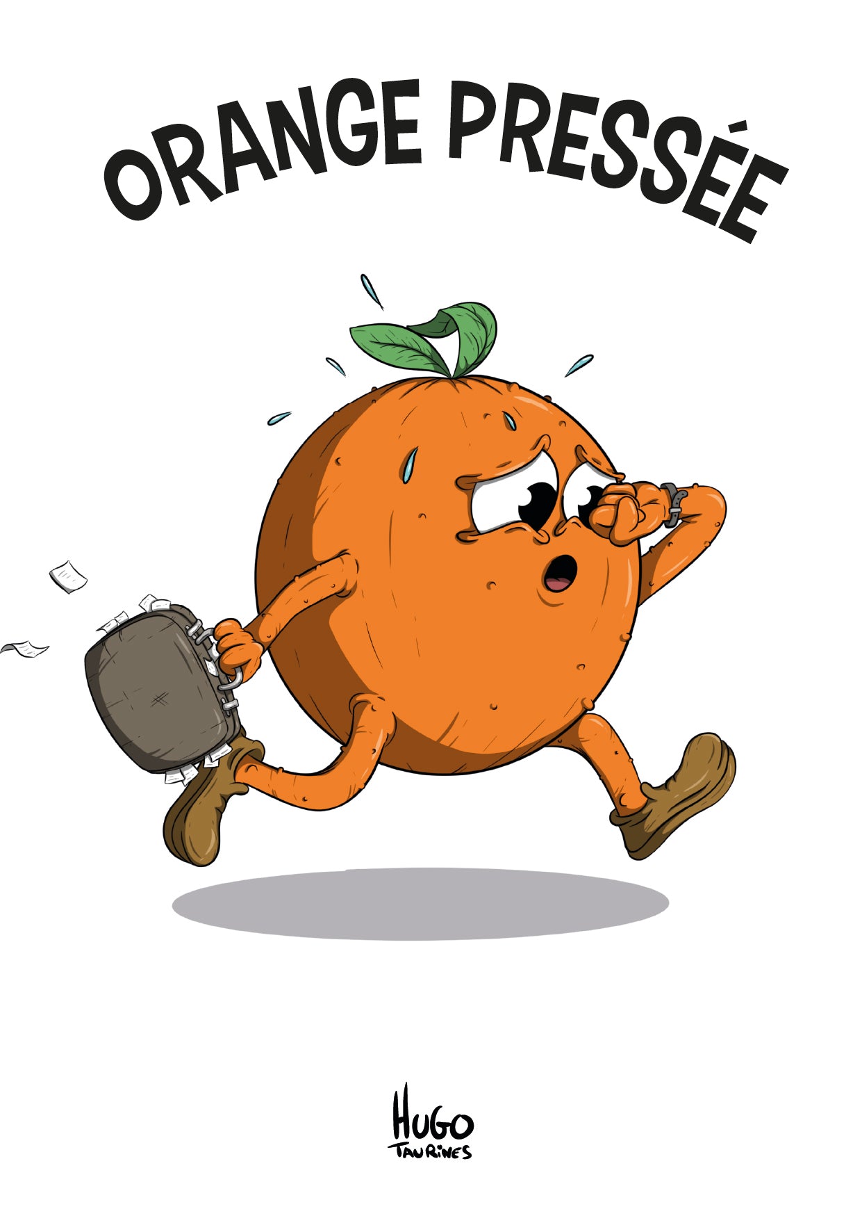 Carte " Orange pressée " A6