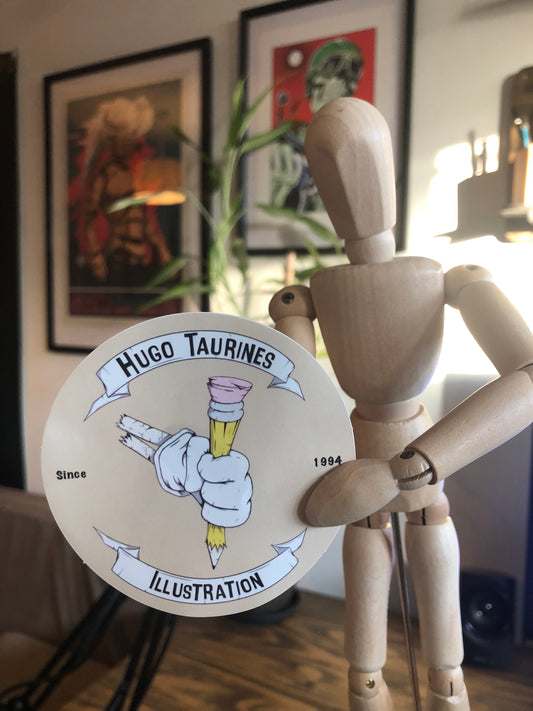 Sticker "Hugo Taurines illustration" 8cm