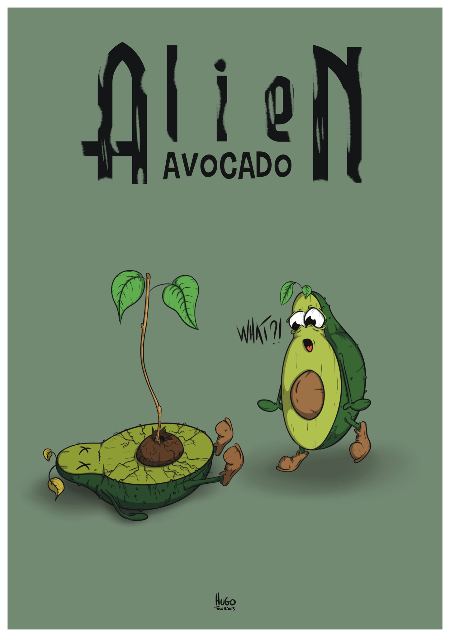 Print "Alien Avocado" A4